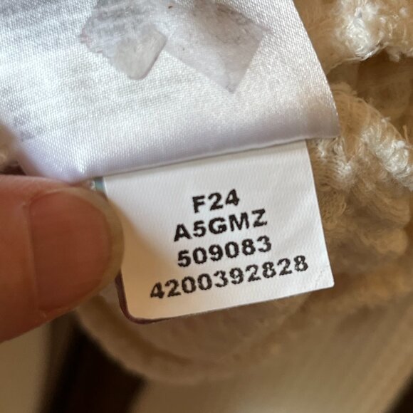 The North Face Women's XL White Waffle Knit Top Sweatshirt Mock Neck Long Sleeve - Picture 9 of 10